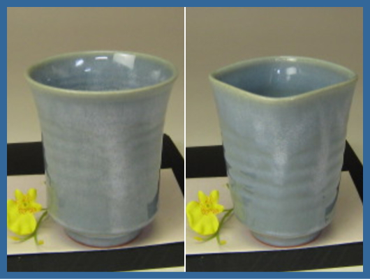 萩焼(伝統的工芸品)タンブラー青釉(端反or四方)