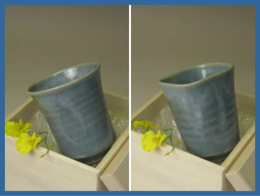 萩焼(伝統的工芸品)タンブラー青釉(端反or四方)・木箱入り