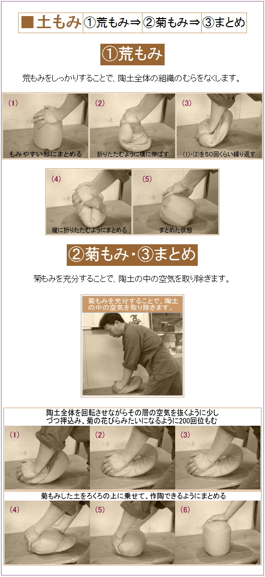 樋口大桂の作陶-土もみ2